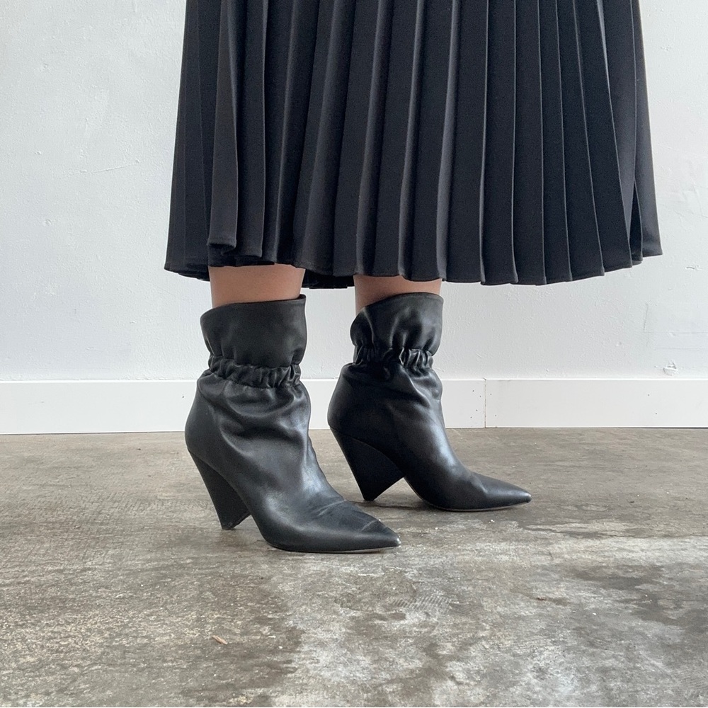 Isabel Marant Black Scrunch Bootie 39